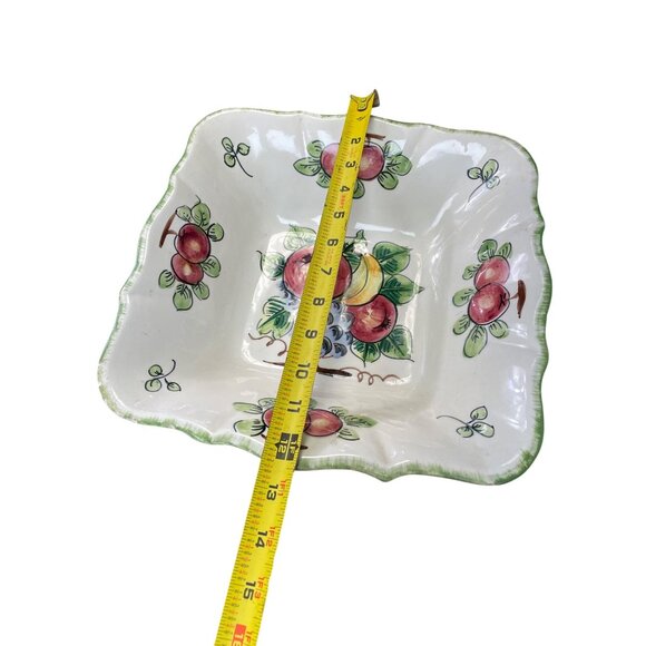 Made in Italy Large Hand-Painted Italian Ceramic Fruit serve plate bowl SKU 9130 - Picture 5 of 14